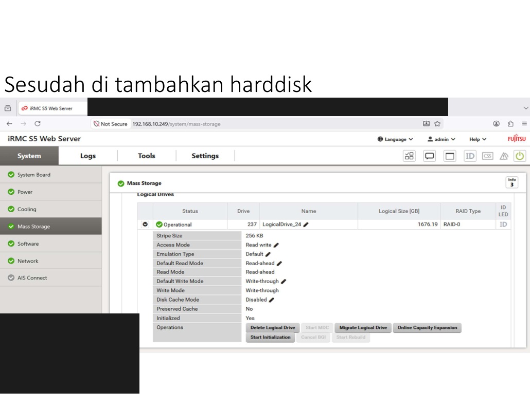 After — Logical Drive Fujitsu HALO-TECHS