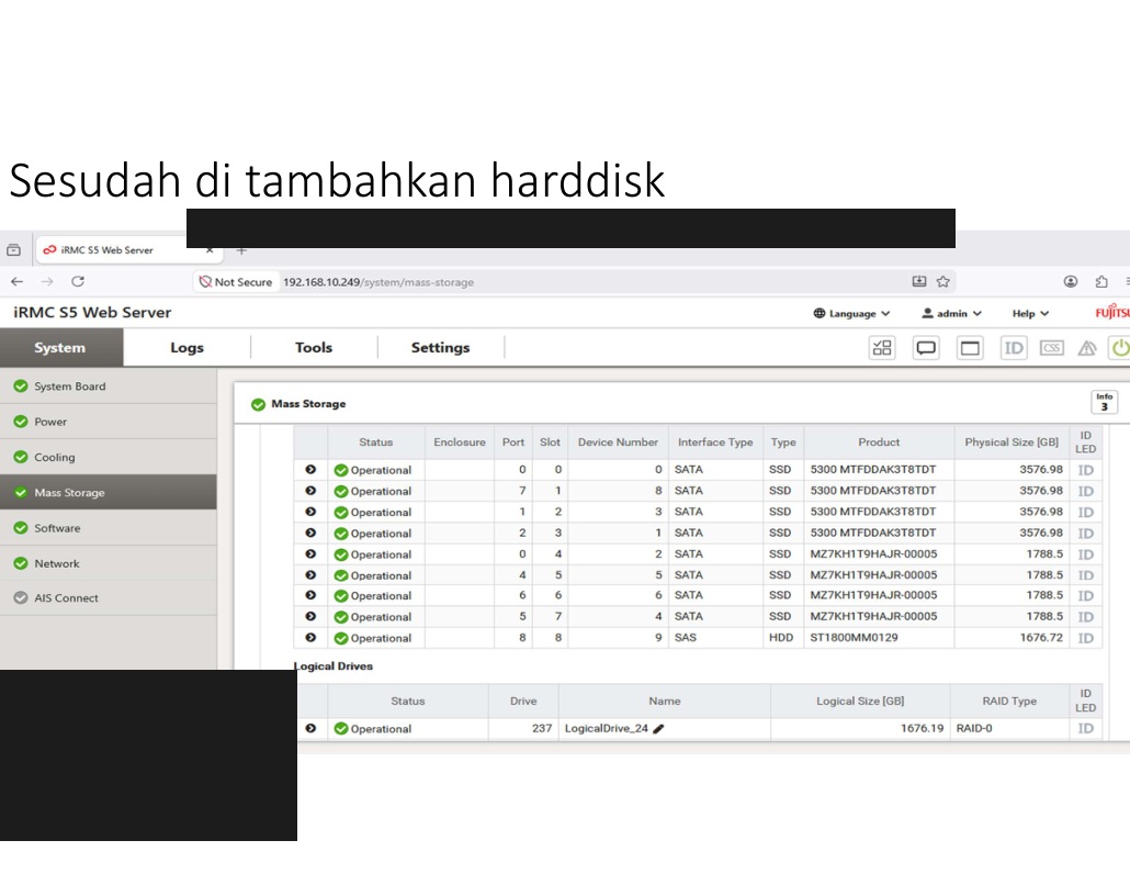 After — Physical Disks Fujitsu HALO-TECHS