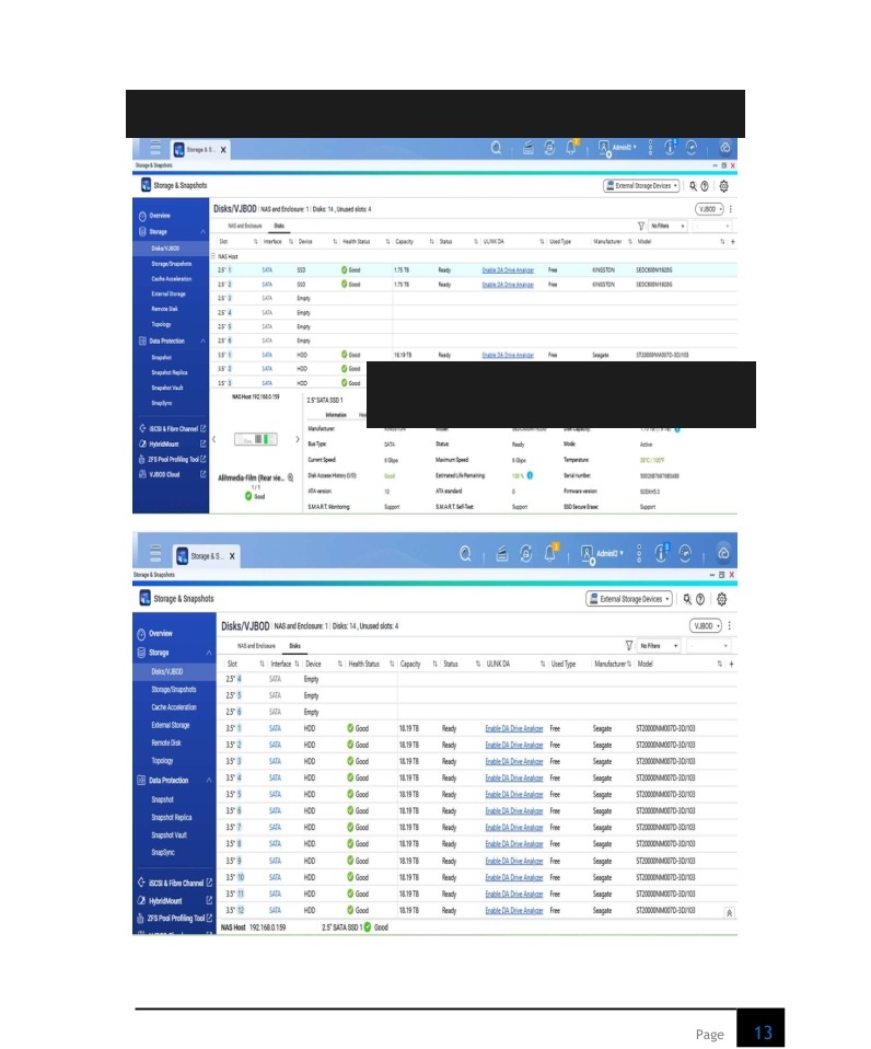 Storage Health QNAP HALO-TECHS